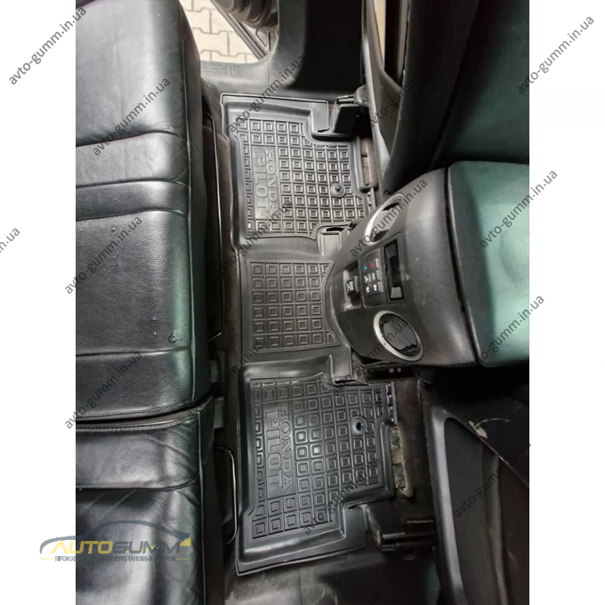 Килимки в салон Honda Pilot 2008-2015 гумові, чорні (AVTO-Gumm)