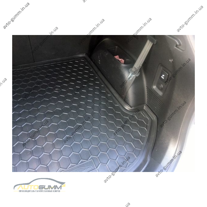 Автомобильный коврик в багажник Hyundai Santa Fe (DM) 2012- 7 мест (Avto-Gumm)