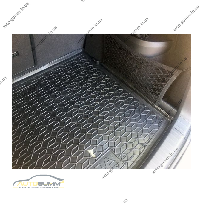 Автомобільний килимок в багажник Skoda Karoq 2018- верхній для двохуровневого пола (Avto-Gumm)