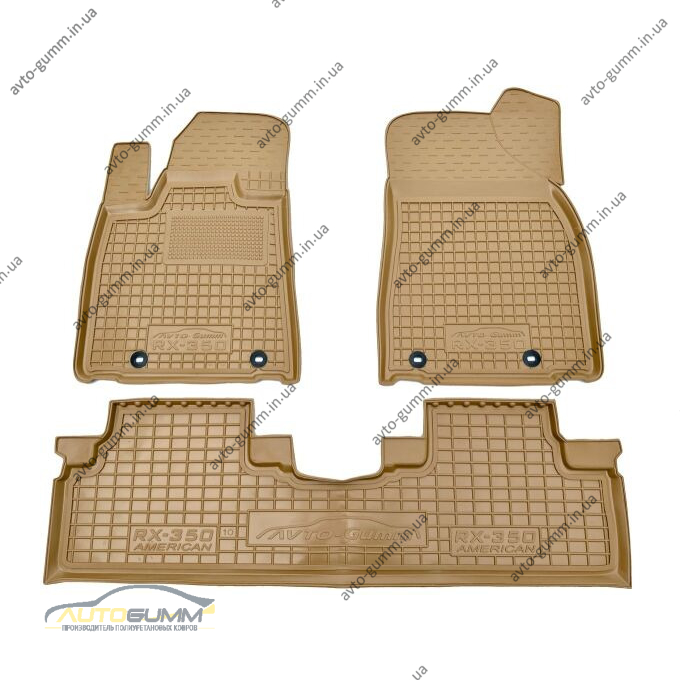 Автомобильные коврики в салон Lexus RX 350 2010- (Канада) бежевые (AVTO-Gumm)