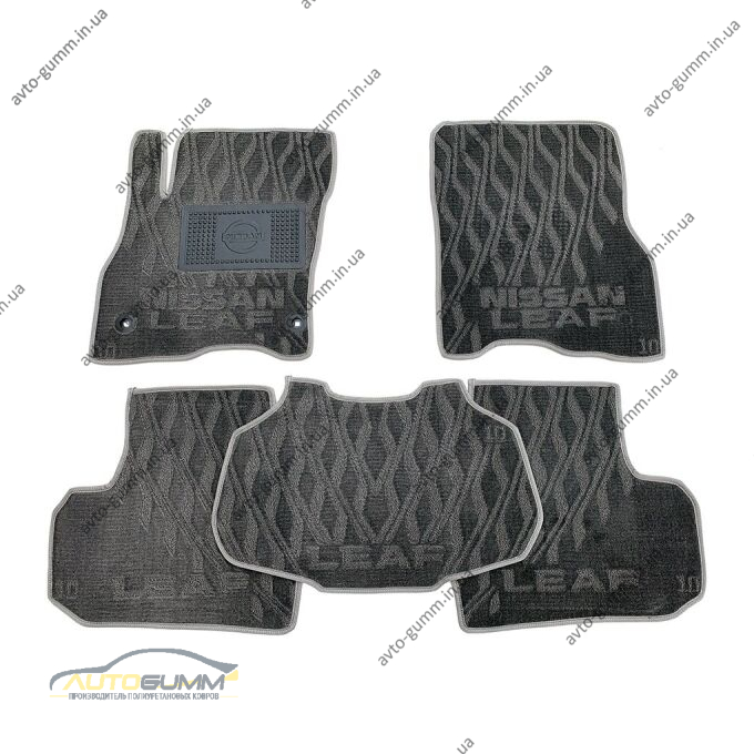 Текстильні килимки в салон Nissan Leaf 2012-2018 (V) серые AVTO-Tex