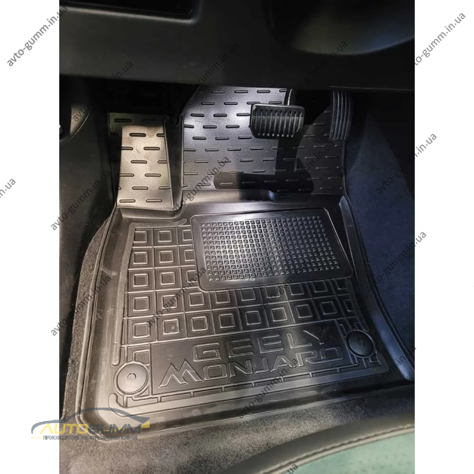 Килимки в салон Geely Monjaro 2021- гумові, чорні (AVTO-Gumm)