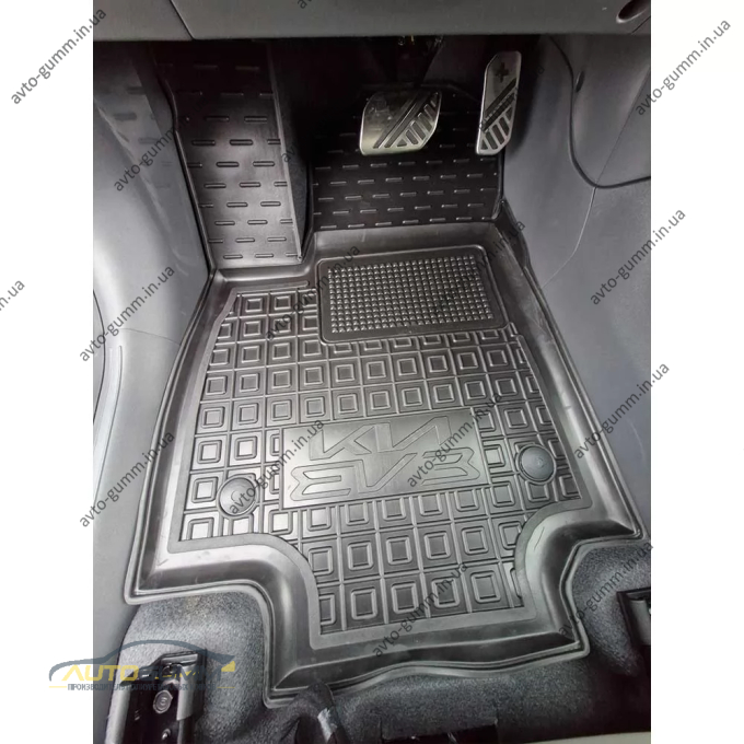 Килимки в салон Kia EV3 2024- гумові, чорні (AVTO-Gumm)