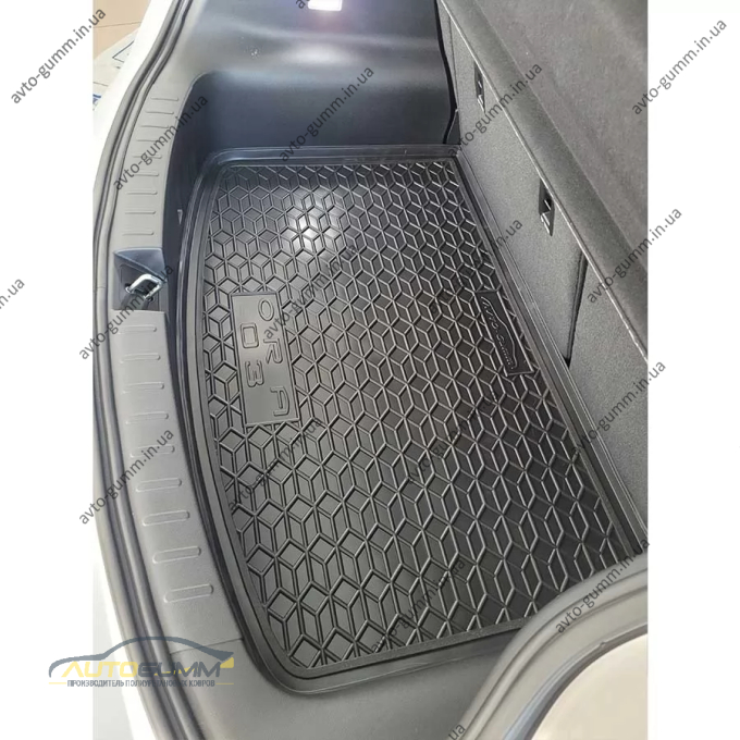 Килимок в багажник Haval ORA 03 2023- гумовий, чорний (AVTO-Gumm)