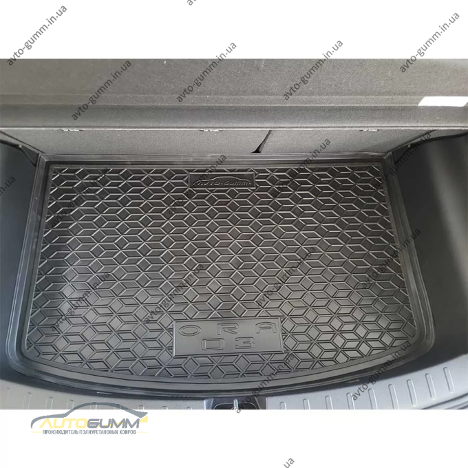 Килимок в багажник Haval ORA 03 2023- гумовий, чорний (AVTO-Gumm)
