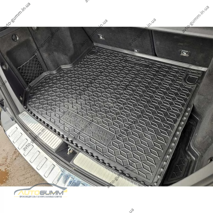 Килимок в багажник Mercedes GLK (X204) 2008-2015 гумовий, чорний (AVTO-Gumm)