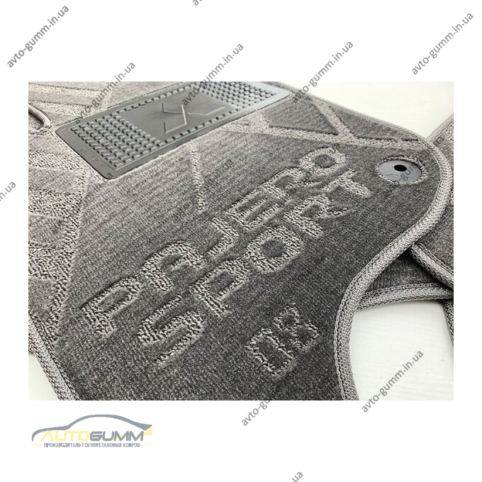 Текстильные коврики в салон Mitsubishi Pajero Sport 2 2008-2015 (X) серые AVTO-Tex