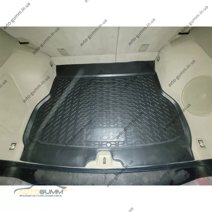 Коврик в багажник Acura RDX 2014-2017 резиновый, чёрный (AVTO-Gumm)