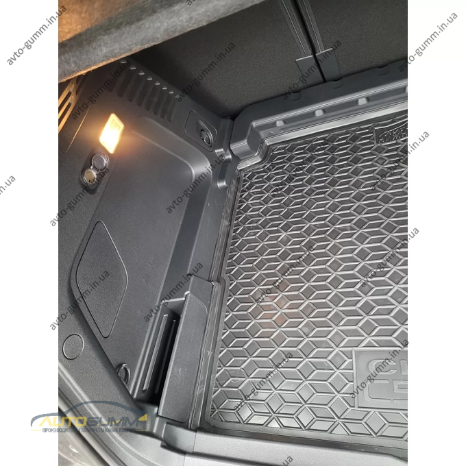 Коврик в багажник Citroen C5 Aircross 2022- нижняя полка резиновый, чёрный (AVTO-Gumm)