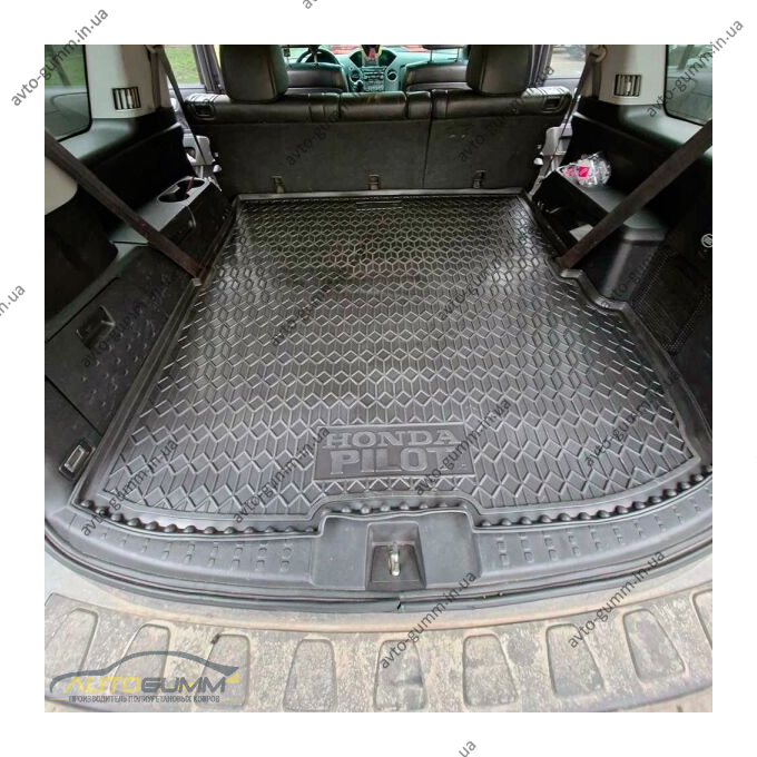 Автомобильный коврик в багажник Honda Pilot 2008-2015 (AVTO-Gumm)