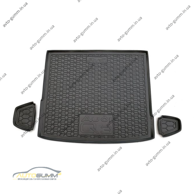Автомобильный коврик в багажник Audi Q3 2020- (верхняя полка) (Avto-Gumm)