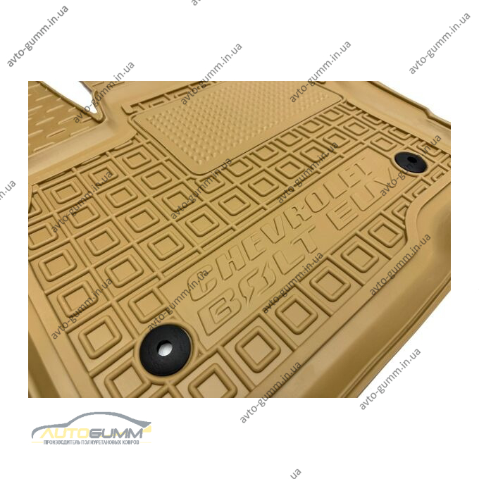 Автомобильные коврики в салон Chevrolet Bolt EUV 2022- бежевые (AVTO-Gumm)