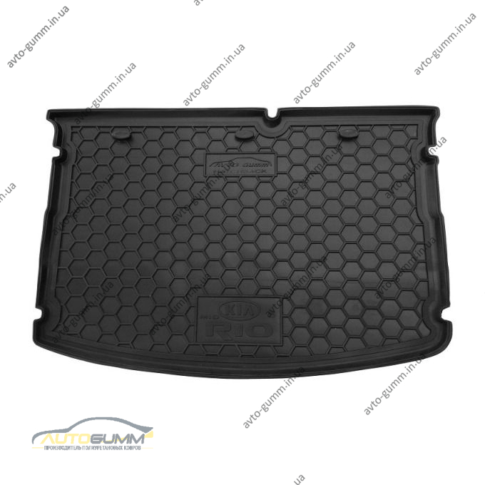 Автомобільний килимок в багажник Kia Rio 2015- Hatchback (без органайзера) (Avto-Gumm)