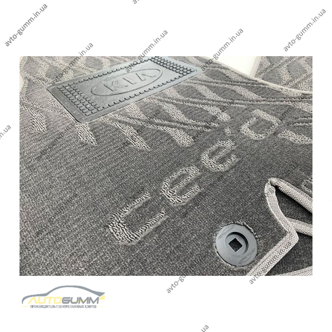 Текстильные коврики в салон Kia Ceed 2006-2012 (V) серые AVTO-Tex