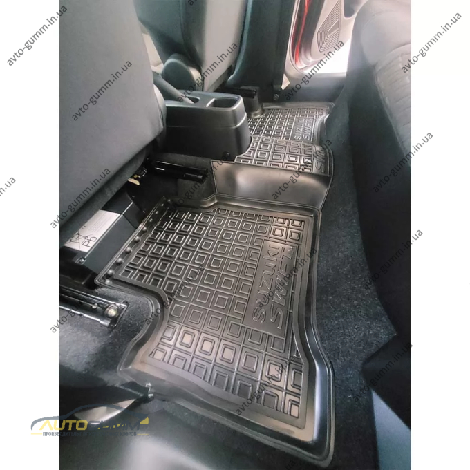 Килимки в салон Suzuki Swift 2024- гібрид гумові, чорні (AVTO-Gumm)
