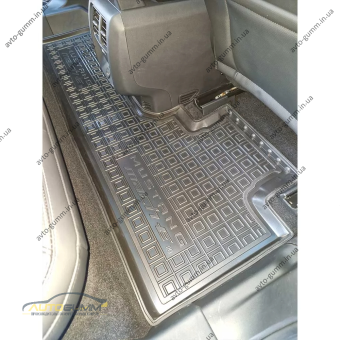 Килимки в салон Ford Mustang Mach-E 2020- гумові, чорні (AVTO-Gumm)