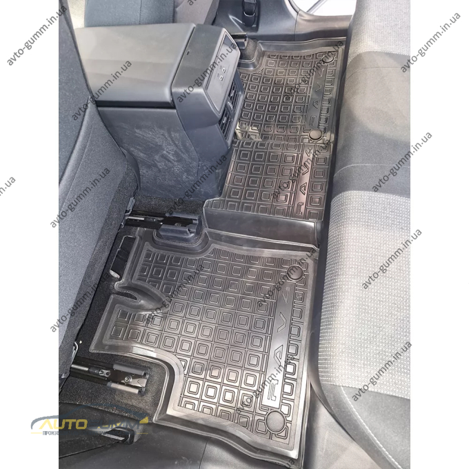 Коврики в салон Toyota RAV4 2026- резиновые, чёрные (AVTO-Gumm)
