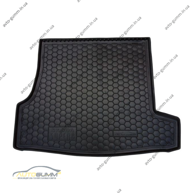 Автомобільний килимок в багажник Skoda SuperB 2001-2008 (Avto-Gumm)