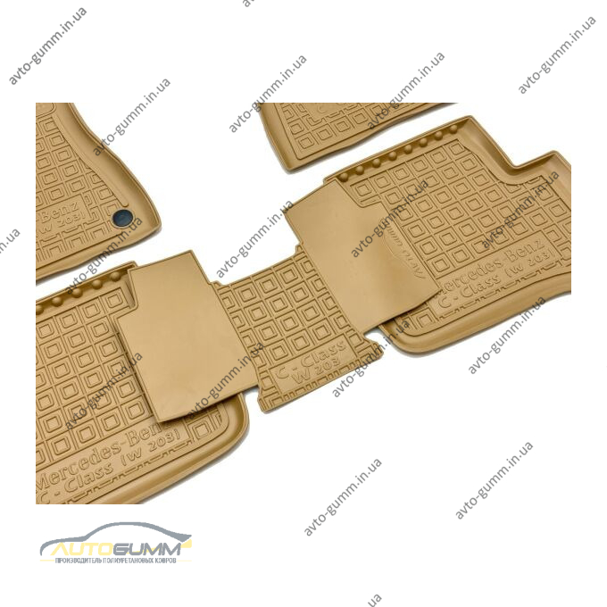 Автомобильные коврики в салон Mercedes C (W203) 2000-2006 бежевые (AVTO-Gumm)