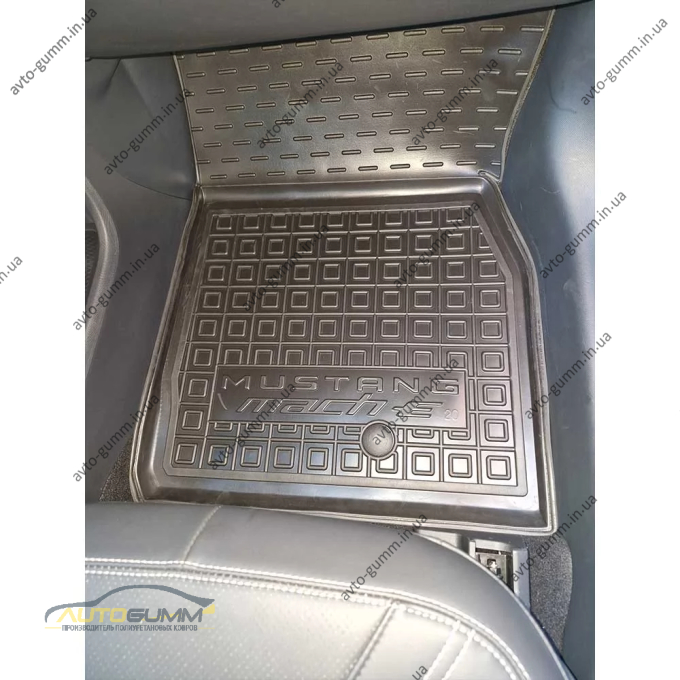 Килимки в салон Ford Mustang Mach-E 2020- гумові, чорні (AVTO-Gumm)
