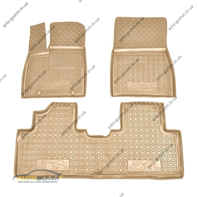Автомобильные коврики в салон BYD Sea Lion 05 2025- EV бежевые (AVTO-Gumm)