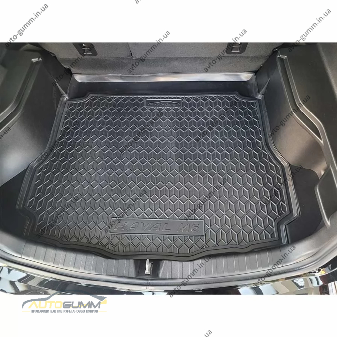 Килимок в багажник Haval M6 2023- гумовий, чорний (AVTO-Gumm)