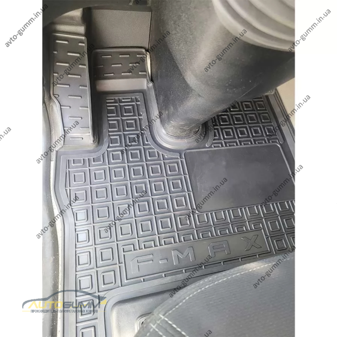 Килимки в салон Ford F-Max 2018- гумові, чорні (AVTO-Gumm)