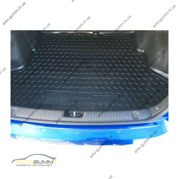 Автомобільний килимок в багажник Kia Rio 2011- Sedan (Avto-Gumm)