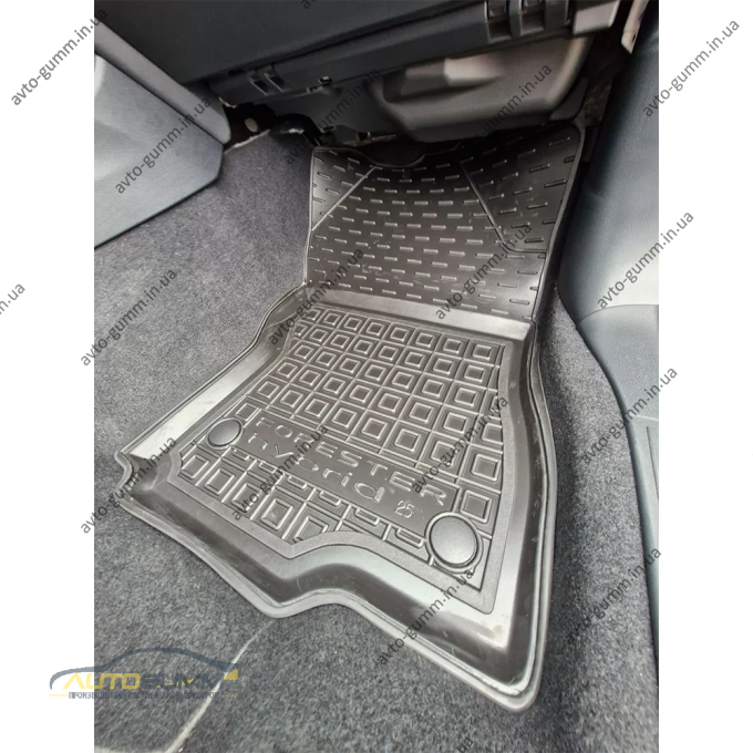 Коврики в салон Subaru Forester 6 2025- гибрид резиновые, чёрные (AVTO-Gumm)