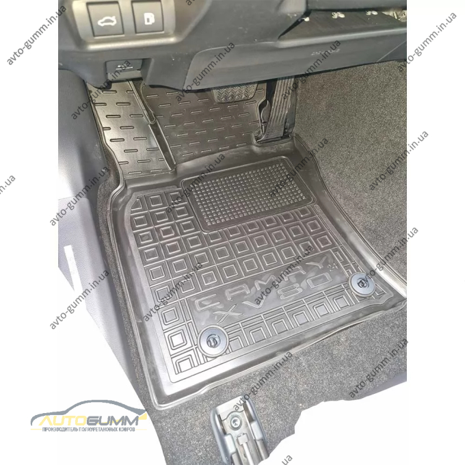 Килимки в салон Toyota Camry 80 2024- HEV гумові, чорні (AVTO-Gumm)