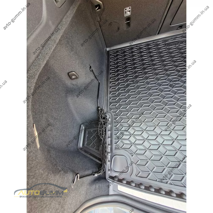 Коврик в багажник Volvo XC60 2017- резиновый, чёрный (AVTO-Gumm)