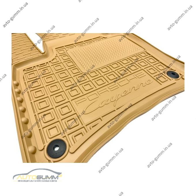 Автомобильные коврики в салон Porsche Cayenne 2010-2017 бежевые (AVTO-Gumm)
