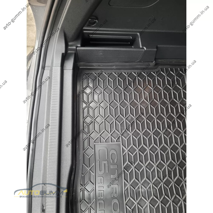 Коврик в багажник Citroen C5 Aircross 2022- нижняя полка резиновый, чёрный (AVTO-Gumm)