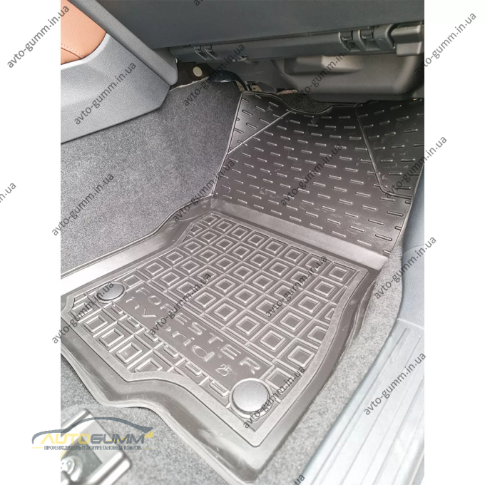 Коврики в салон Subaru Forester 6 2025- гибрид резиновые, чёрные (AVTO-Gumm)