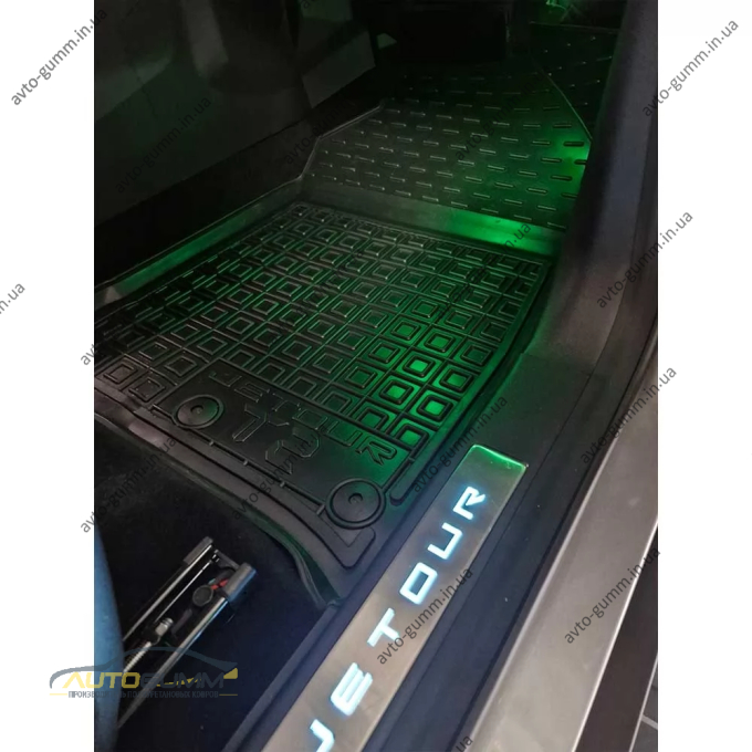 Килимки в салон Jetour T2 2024- гумові, чорні (AVTO-Gumm)