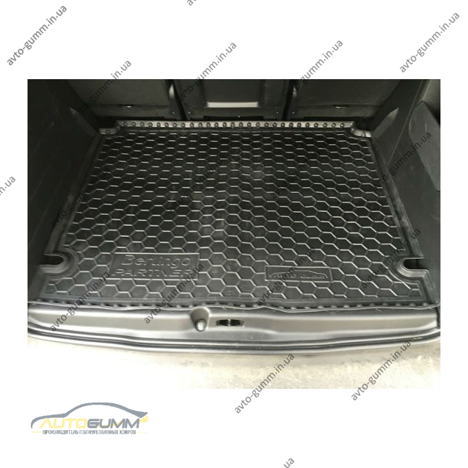 Автомобільний килимок в багажник Citroen Berlingo (B9)/Peugeot Partner Tepee 2008- (Avto-Gumm)