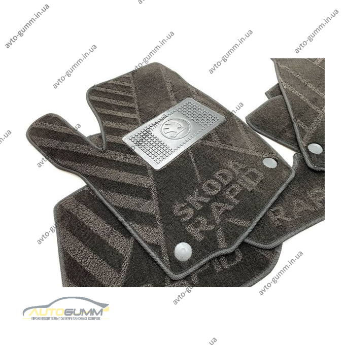 Текстильні килимки в салон Skoda Rapid 2013- (X) AVTO-Tex