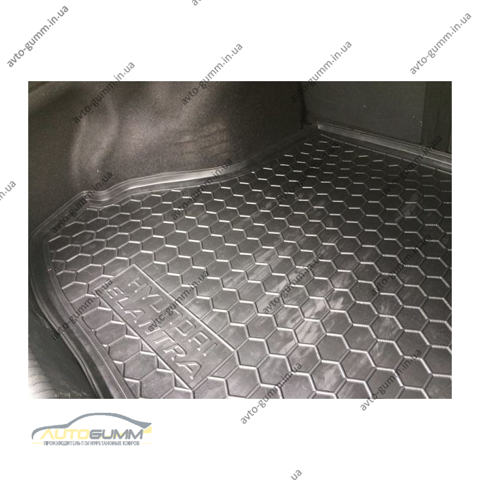 Автомобильный коврик в багажник Hyundai Elantra (MD) 2011- (Avto-Gumm)
