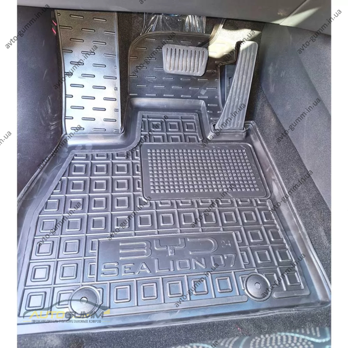 Килимки в салон BYD Sea Lion 07 2024- гумові, чорні (AVTO-Gumm)