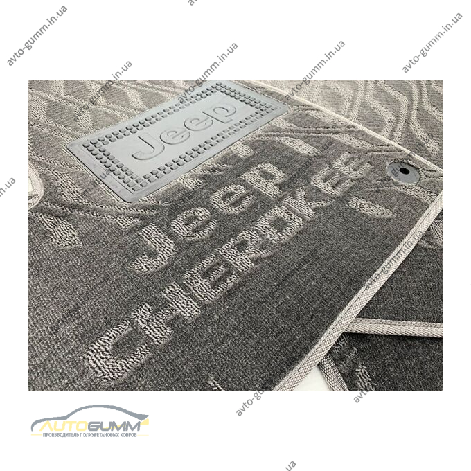 Текстильные коврики в салон Jeep Cherokee 2014- (V) серые AVTO-Tex