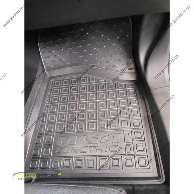 Коврики в салон MG 4 EV 2022- резиновые, чёрные (AVTO-Gumm)
