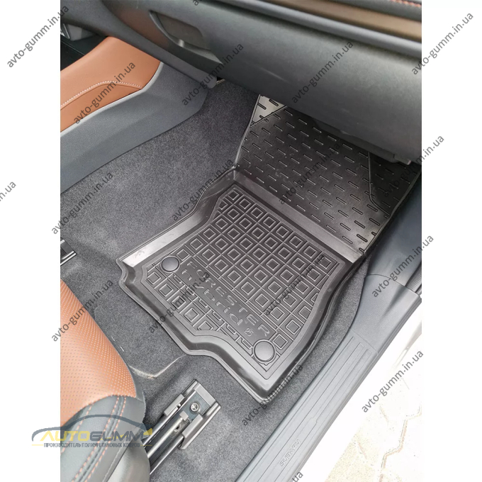 Коврики в салон Subaru Forester 6 2025- гибрид резиновые, чёрные (AVTO-Gumm)