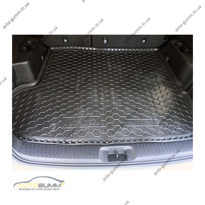 Автомобильный коврик в багажник Toyota Highlander 3 2014-2020 (7 мест) (Avto-Gumm)