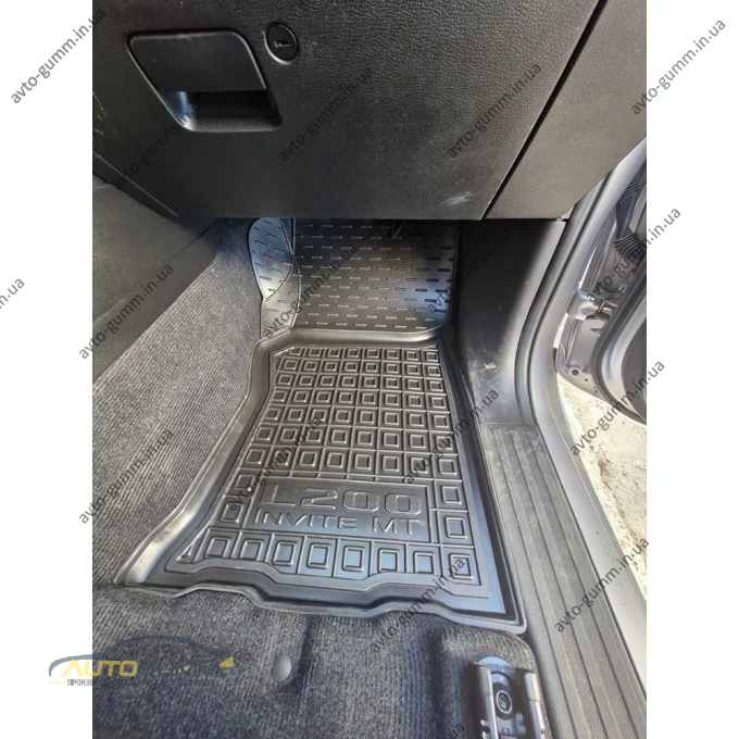 Коврики в салон Mitsubishi L200 2024- Invite резиновые, чёрные (AVTO-Gumm)