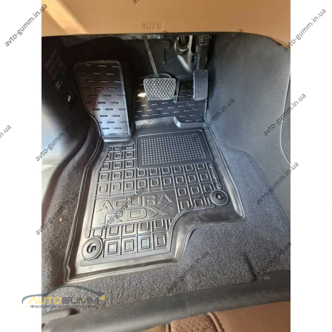 Килимки в салон Acura RDX 2018- гумові, чорні (AVTO-Gumm)