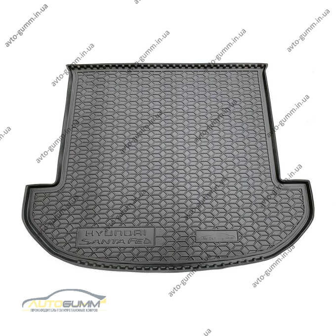 Автомобільний килимок в багажник Hyundai Santa Fe 2021- 7 мест (AVTO-Gumm)