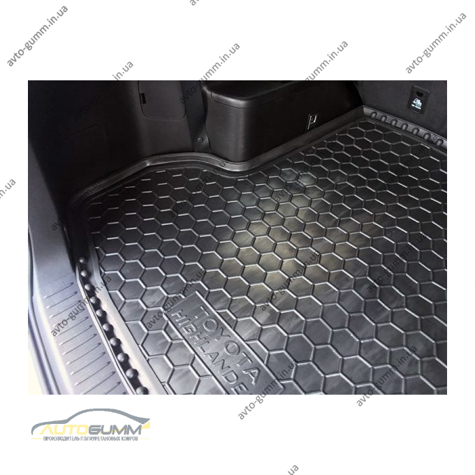 Автомобільний килимок в багажник Toyota Highlander 3 2014-2020 (7 мест) (Avto-Gumm)