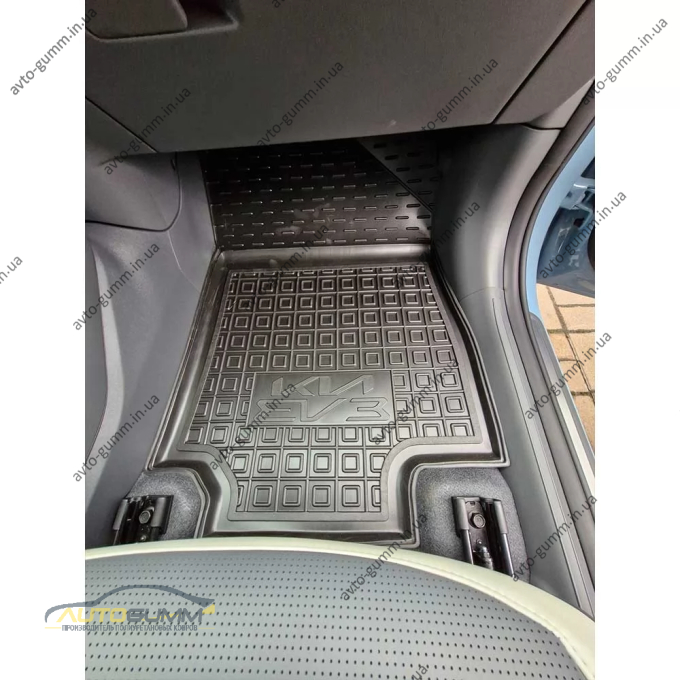 Килимки в салон Kia EV3 2024- гумові, чорні (AVTO-Gumm)