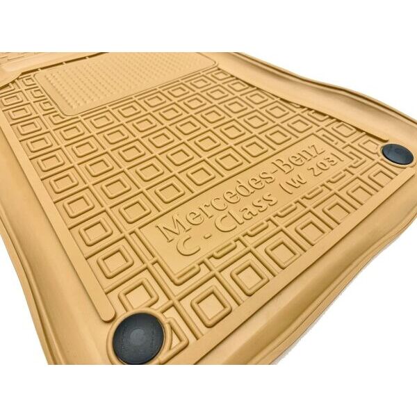 Автомобильные коврики в салон Mercedes C (W203) 2000-2006 бежевые (AVTO-Gumm)