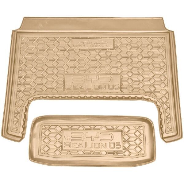 Автомобильный коврик в багажник BYD Sea Lion 05 2025- нижняя полка №2 бежевый (AVTO-Gumm)